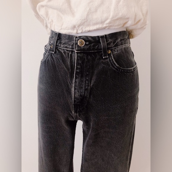 Vintage 90s High Waist Gray Jeans / Vintage High Waisted Jeans / Mom Jeans - Picture 6 of 8